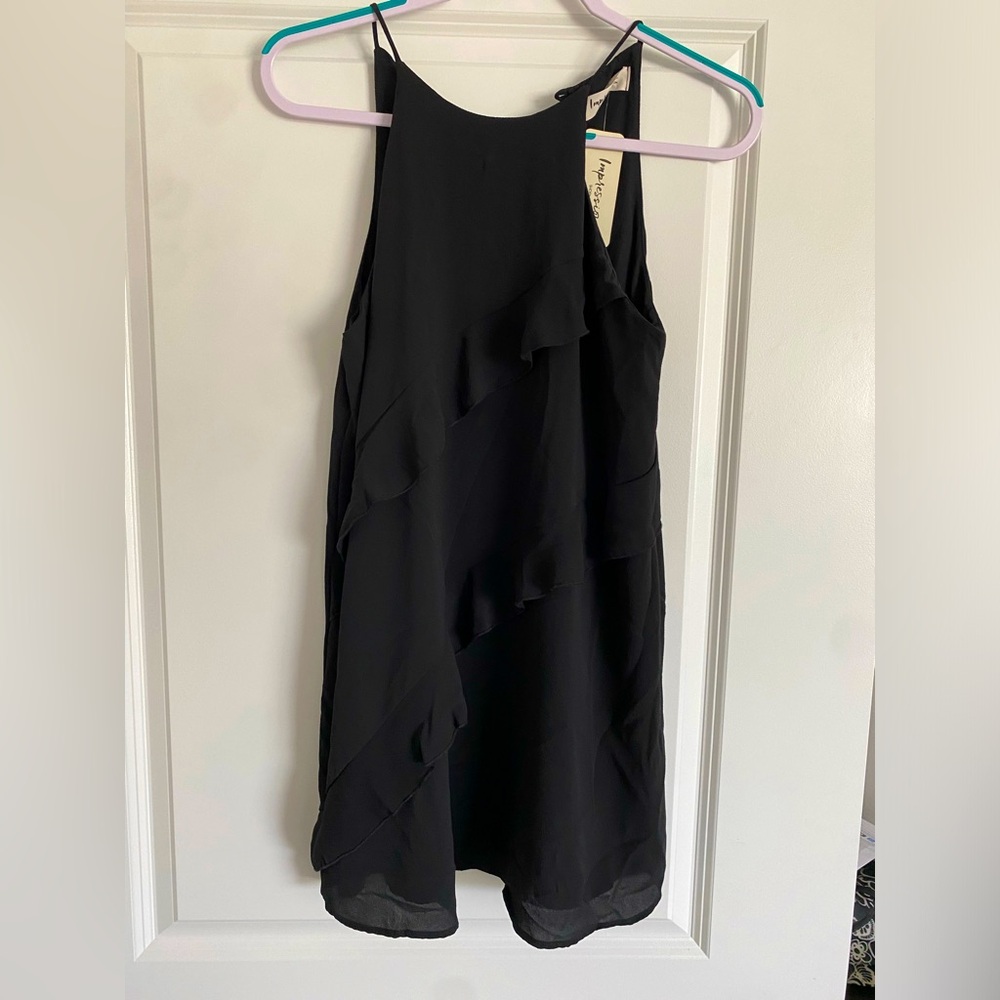 Impressions black mini dress